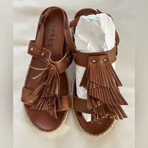 Cyprus Women's Brown Fringe Sandals